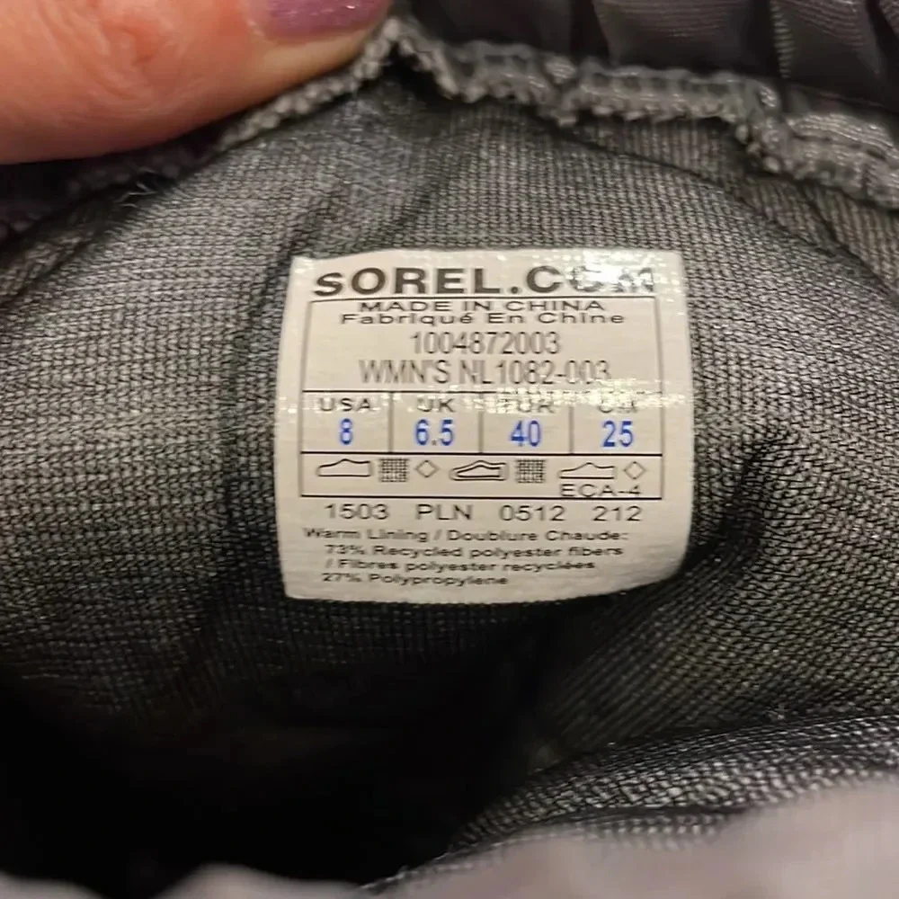 Sorel Snow Lion II woman’s green and grey waterproof and insulated boots